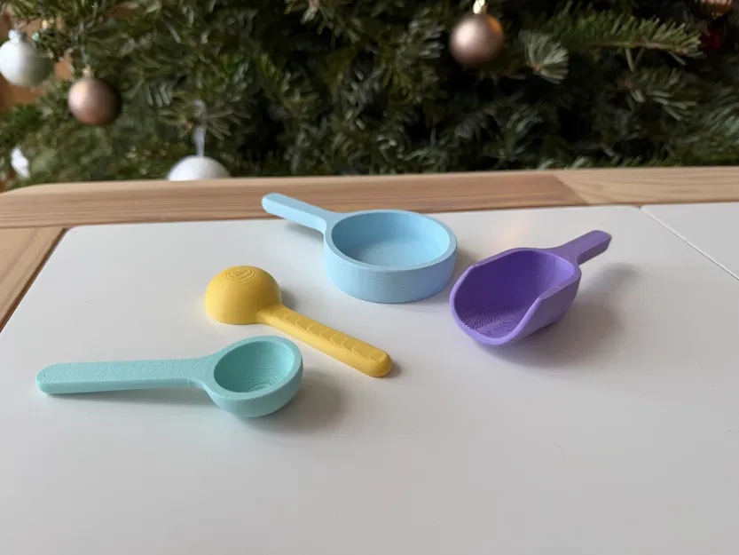 Montessori Scoops – Bộ muỗng xúc Montessori (3 loại) in 3D - Image 1