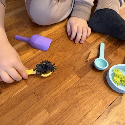 Montessori Scoops – Bộ muỗng xúc Montessori (3 loại) in 3D