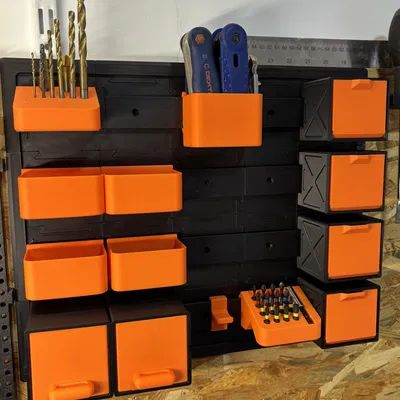 Tường French cleat modular in 3D (French cleat wall)