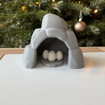 Trứng khủng long trên tảng đá