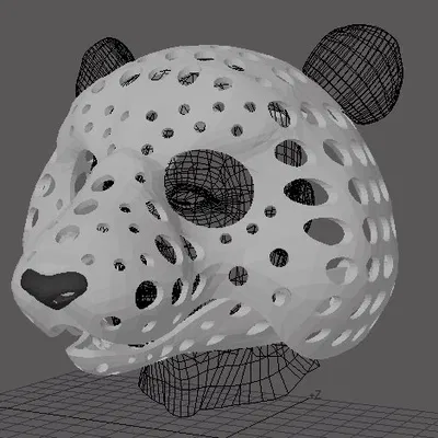 Đế đầu fursuit/puppet - phiên bản 82 - Gấu trúc (Panda)