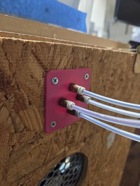 Bulkhead gắn 4 đầu nối filament thẳng 6mm (4x Filament 6mm Fitting Bulkhead) - Image 1