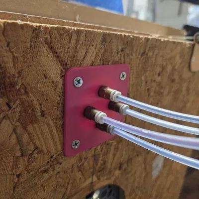 Bulkhead gắn 4 đầu nối filament thẳng 6mm (4x Filament 6mm Fitting Bulkhead)