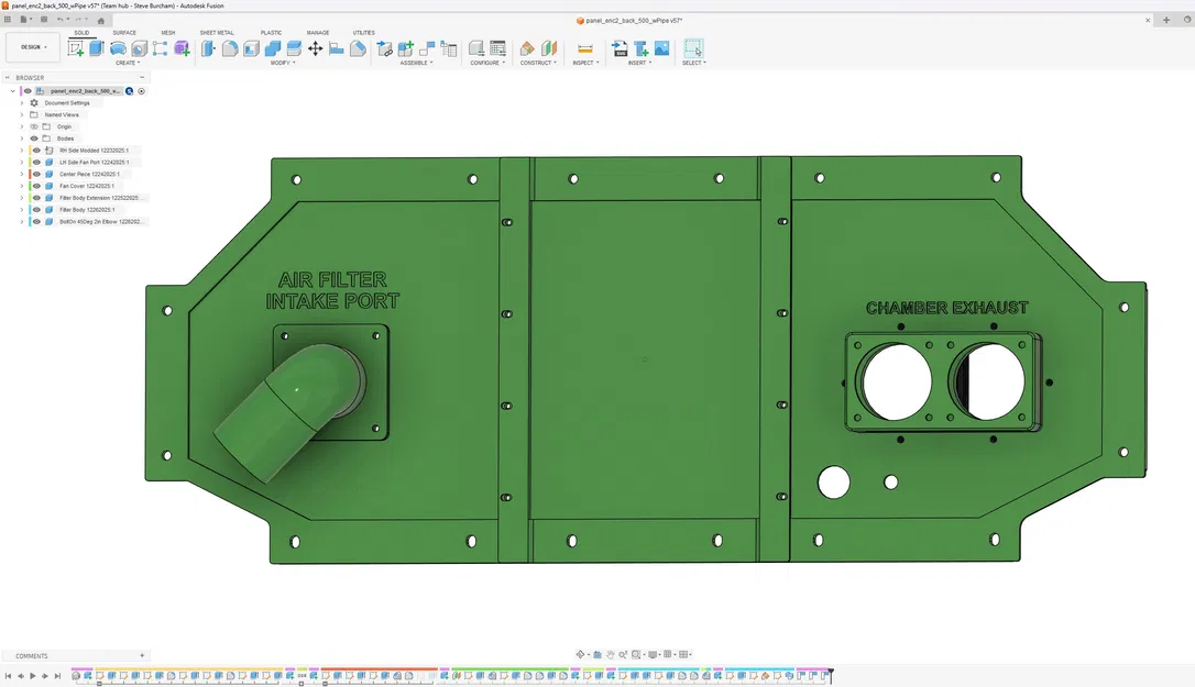 Rat Rig 3.1 Upper Rear Panel có cổng lọc 2in, temp sensor & filtered exhaust - Image 4