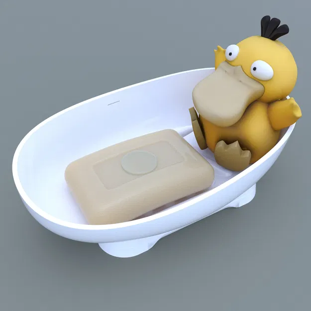 Mẫu 3D 054 Psyduck Soap Dish - Image 1