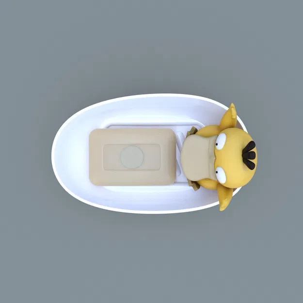 Mẫu 3D 054 Psyduck Soap Dish - Image 2