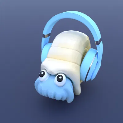 Mẫu 3D Pokemon 138 Omanyte – giá đỡ tai nghe