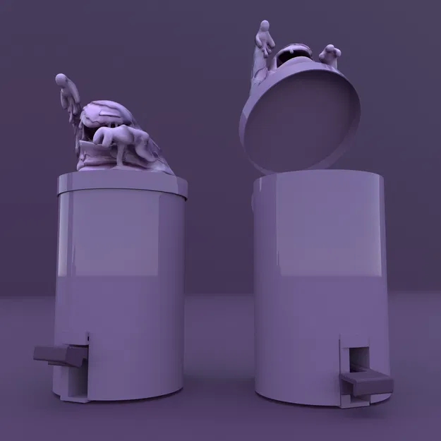 Mẫu 3D in được 069 Muk pedal bin Pokemon (STL) - Image 2