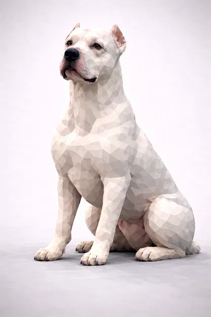 Dogo Argentino Low Poly - Image 1