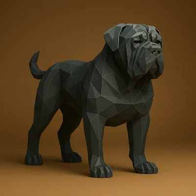 Chó Neapolitan Mastiff (Low-poly)