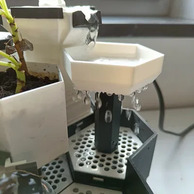 Plateau modular cho Desktop Fountain: nhiều dòng chảy/hiệu ứng mưa