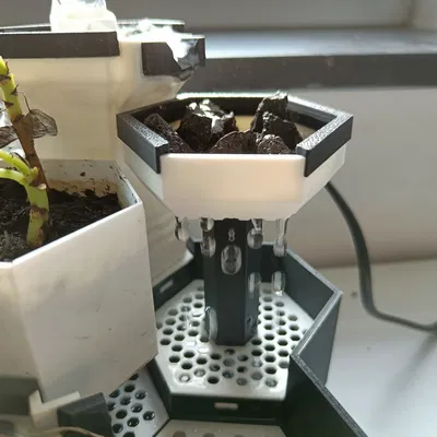 Plateau modular cho Desktop Fountain: nhiều dòng chảy/hiệu ứng mưa