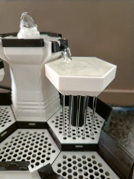 Plateau modular cho Desktop Fountain: nhiều dòng chảy/hiệu ứng mưa - Image 4