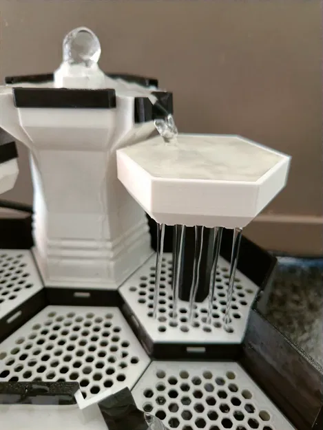 Plateau modular cho Desktop Fountain: nhiều dòng chảy/hiệu ứng mưa - Image 5