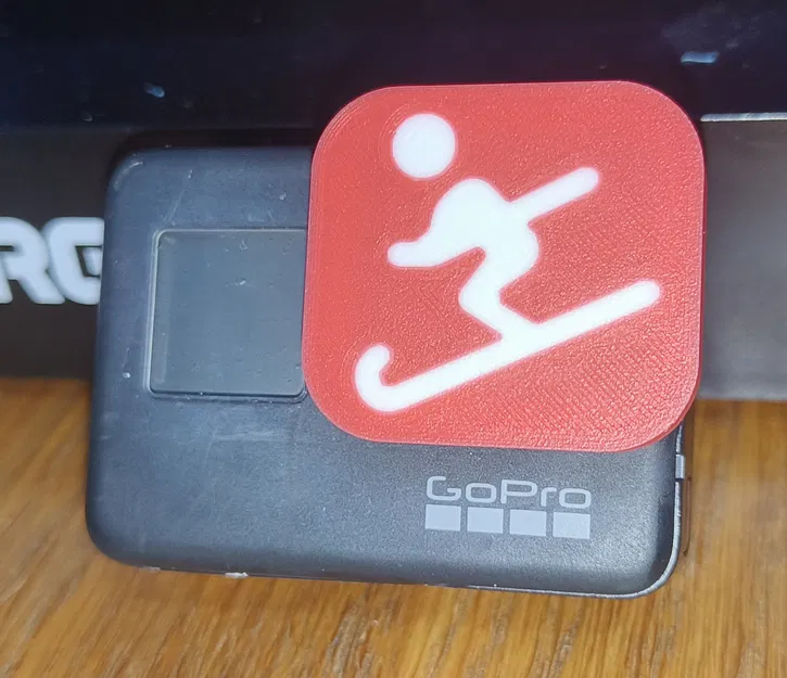 Nắp Che Ống Kính GoPro Hero 7 Với Logo Người Trượt Tuyết - Image 1