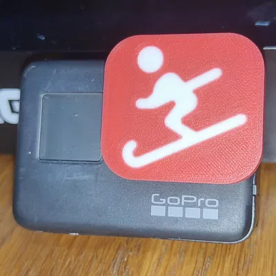 Nắp Che Ống Kính GoPro Hero 7 Với Logo Người Trượt Tuyết