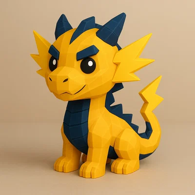 Mini Electric Dragon (Rồng Điện Mini) Low-poly