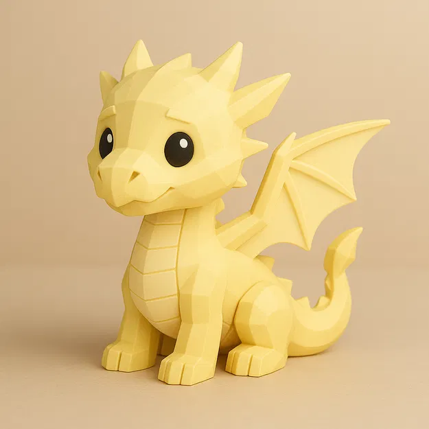 Mini Light Dragon – Rồng Low-Poly Ánh Sáng Mini - Image 1