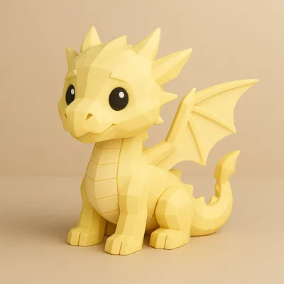 Mini Light Dragon – Rồng Low-Poly Ánh Sáng Mini