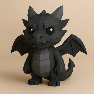 Mini Night Dragon – Rồng Đêm Mini Low-Poly