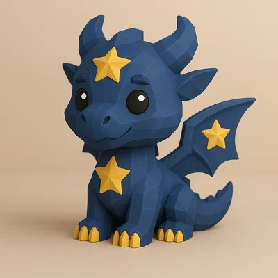 Mini Star Dragon – Rồng Mini Sao Lấp Lánh (Low-poly)