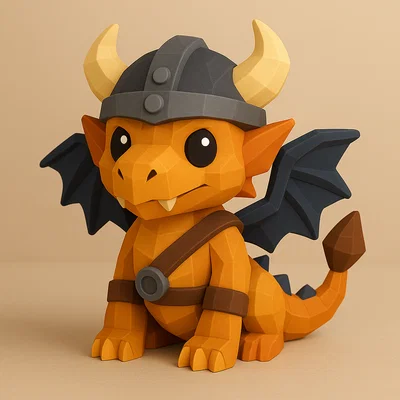 Mini Viking Dragon – Rồng Viking mini low-poly