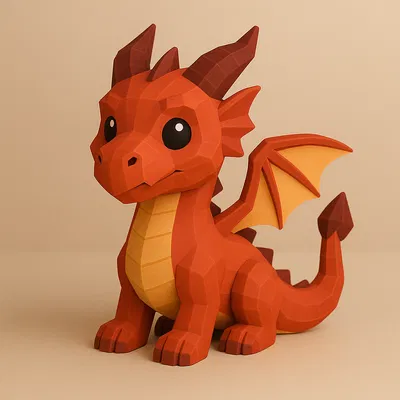 Mini Western Dragon – Rồng phương Tây mini phong cách low-poly