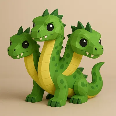 Mini Hydra – Tượng Hydra mini nhiều đầu đối xứng, đường cong mượt