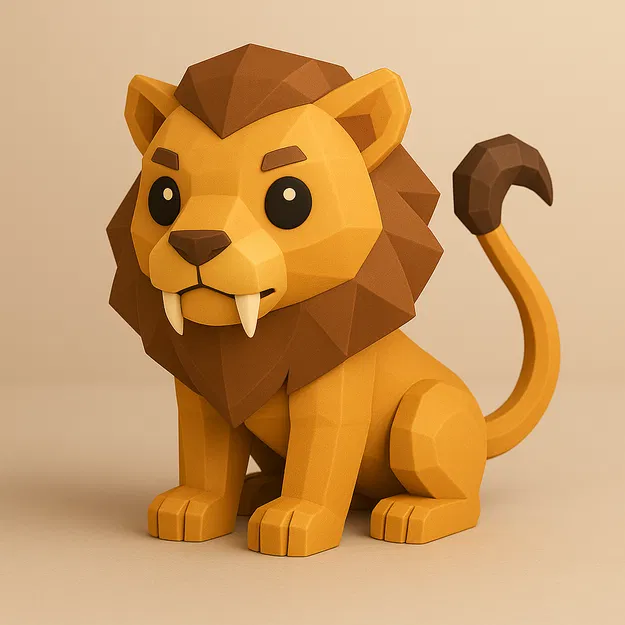 Mini Manticore – Tượng lowpoly sinh vật thần thoại - Image 1