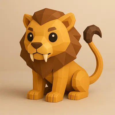 Mini Manticore – Tượng lowpoly sinh vật thần thoại