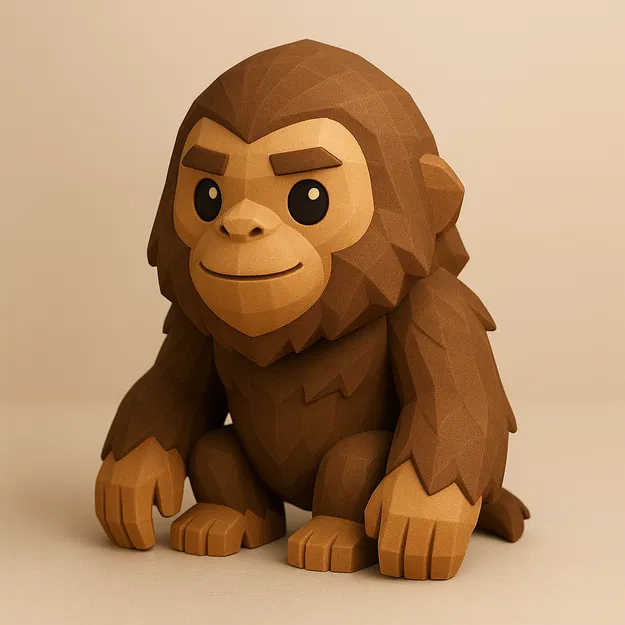 Mini Sasquatch – Tượng Sasquatch mini phong cách lowpoly - Image 1