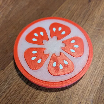 Đế lót ly cà chua kiêm đồ khui nắp chai – In 3 phần (Không MMU)