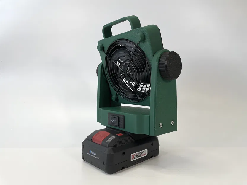 Quạt để bàn Modular 120mm (Tuỳ chọn ngàm pin Parkside X20V) - Image 2