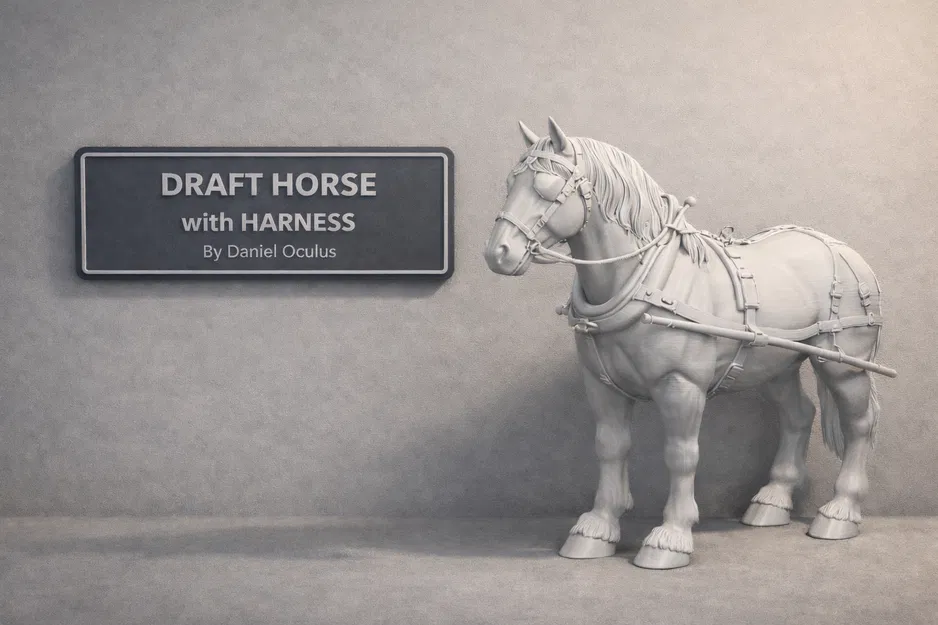 Ngựa kéo Belgian (Draught/Draft) kèm bộ Harness/Tack - Image 1