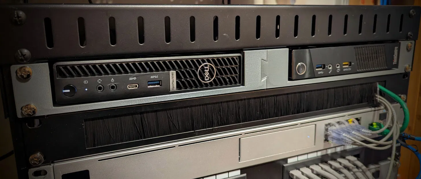 Giá đỡ rack 1U cho Micro Lenovo/Dell/HP/NUC – Khay đơn/khay đôi - Image 4