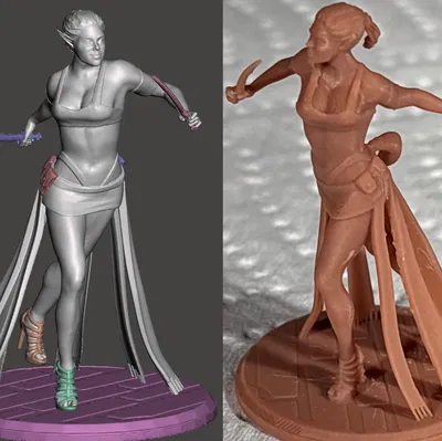 Nữ Elf Vũ Công Cầm Dao Găm (Female Dancing Elf with Daggers)