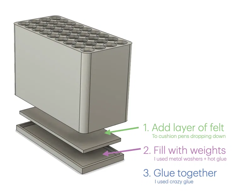 Giá cắm bút Zebra Mildliner (có thể tuỳ biến) - Image 2