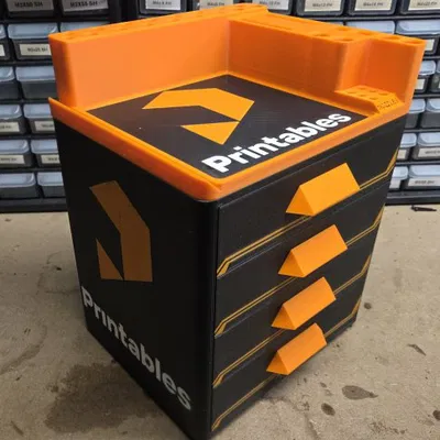 Tủ lưu trữ Gridfinity 4 ngăn kéo Gen 2 - Theme Printables