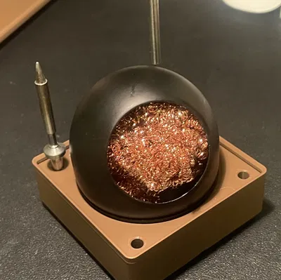 Giá đỡ bóng vệ sinh mũi hàn & khay giữ mũi hàn Pinecil (Gridfinity 2x2)