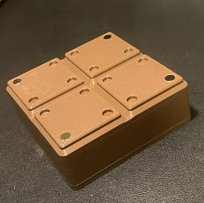 Giá đỡ bóng vệ sinh mũi hàn & khay giữ mũi hàn Pinecil (Gridfinity 2x2)