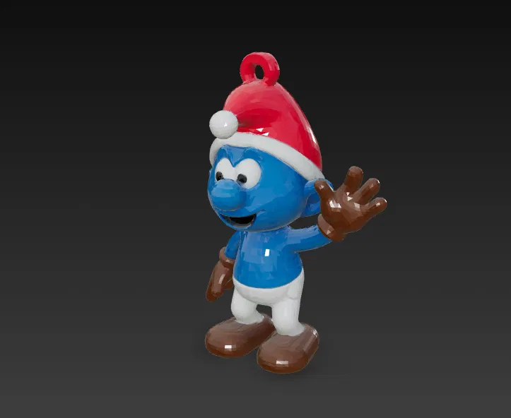 Đồ trang trí Giáng Sinh Smurf – Nhân vật vẫy tay - Image 1