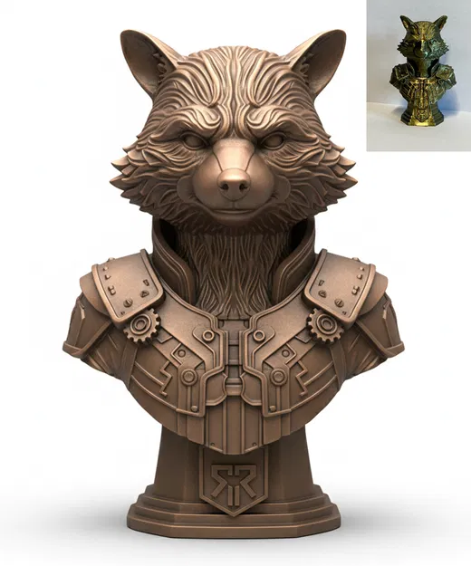 Tượng Bán Thân Rocket Racoon (Rocket Racoon Bust) - Image 1