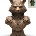 Tượng Bán Thân Rocket Racoon (Rocket Racoon Bust) - Thumbnail 1