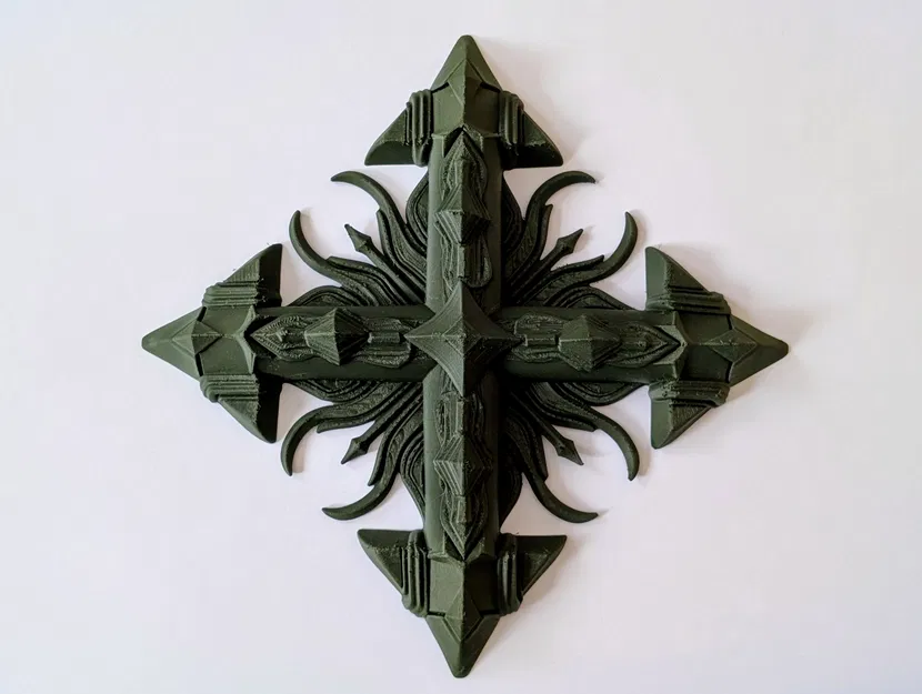 Tranh Treo Tường Thánh Giá Hoa Văn – La Bàn 3D Dạng Điêu Khắc - Image 1