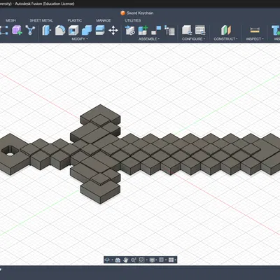Móc khóa Kiếm Minecraft (Minecraft Sword)