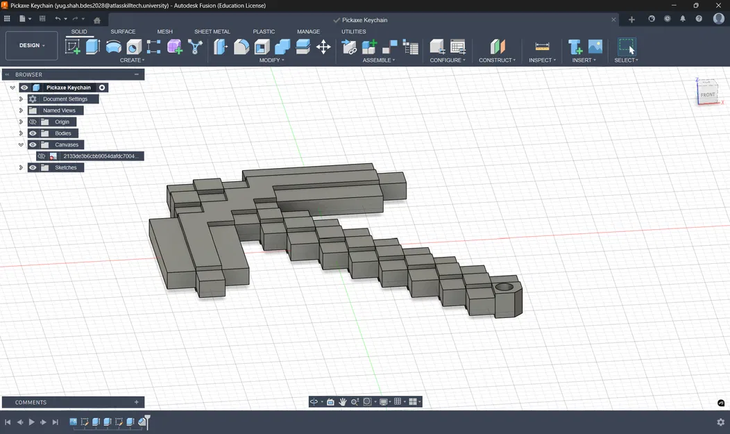Móc Khóa Cây Cuốc Minecraft (Minecraft Pickaxe) - Image 1