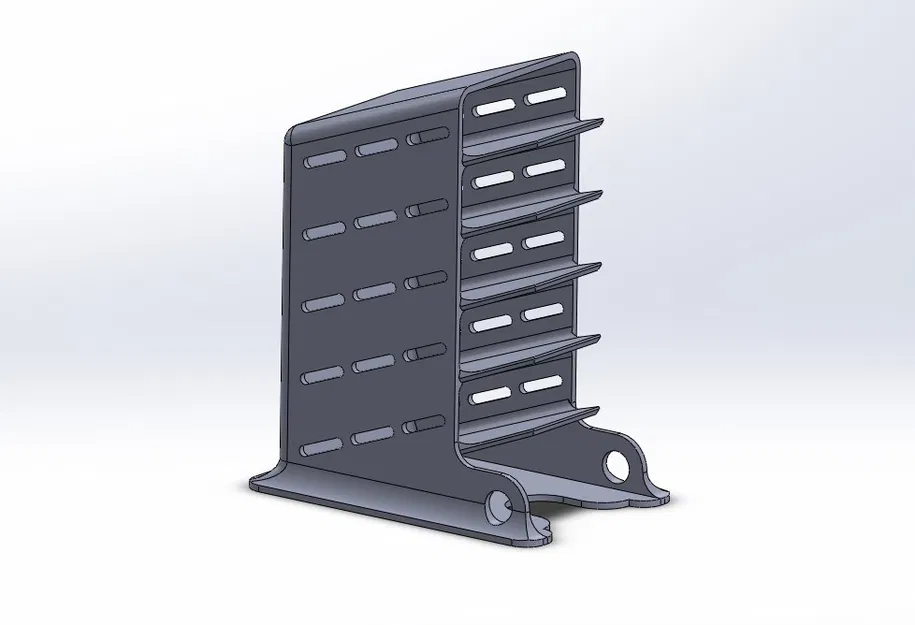 Kệ/khay Multi-Slot Power Bank Holder/Organizer (5 khe) in 3D - Image 1