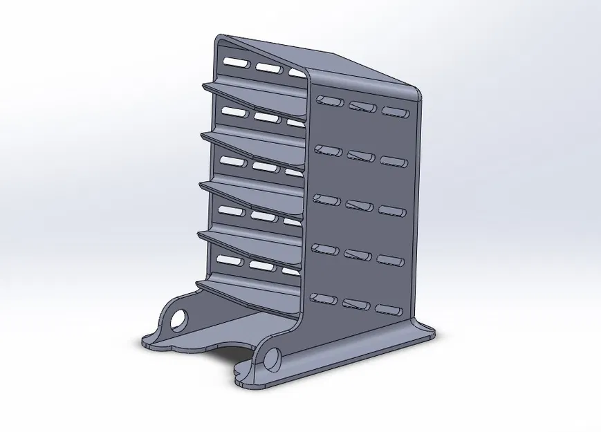 Kệ/khay Multi-Slot Power Bank Holder/Organizer (5 khe) in 3D - Image 2