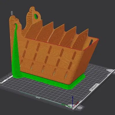 Kệ/khay Multi-Slot Power Bank Holder/Organizer (5 khe) in 3D