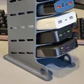 Kệ/khay Multi-Slot Power Bank Holder/Organizer (5 khe) in 3D - Thumbnail 5